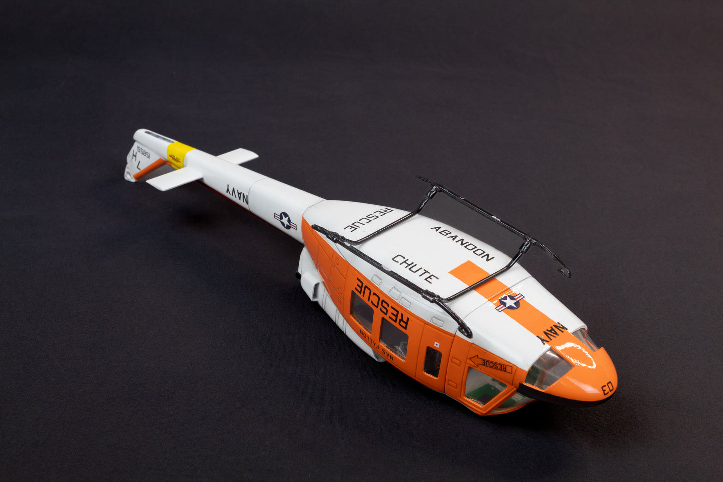 Bell 212 UH-1N Navy Rescue RC Scale Helicopter Replica for OMPHobby M1 and others 100's Size