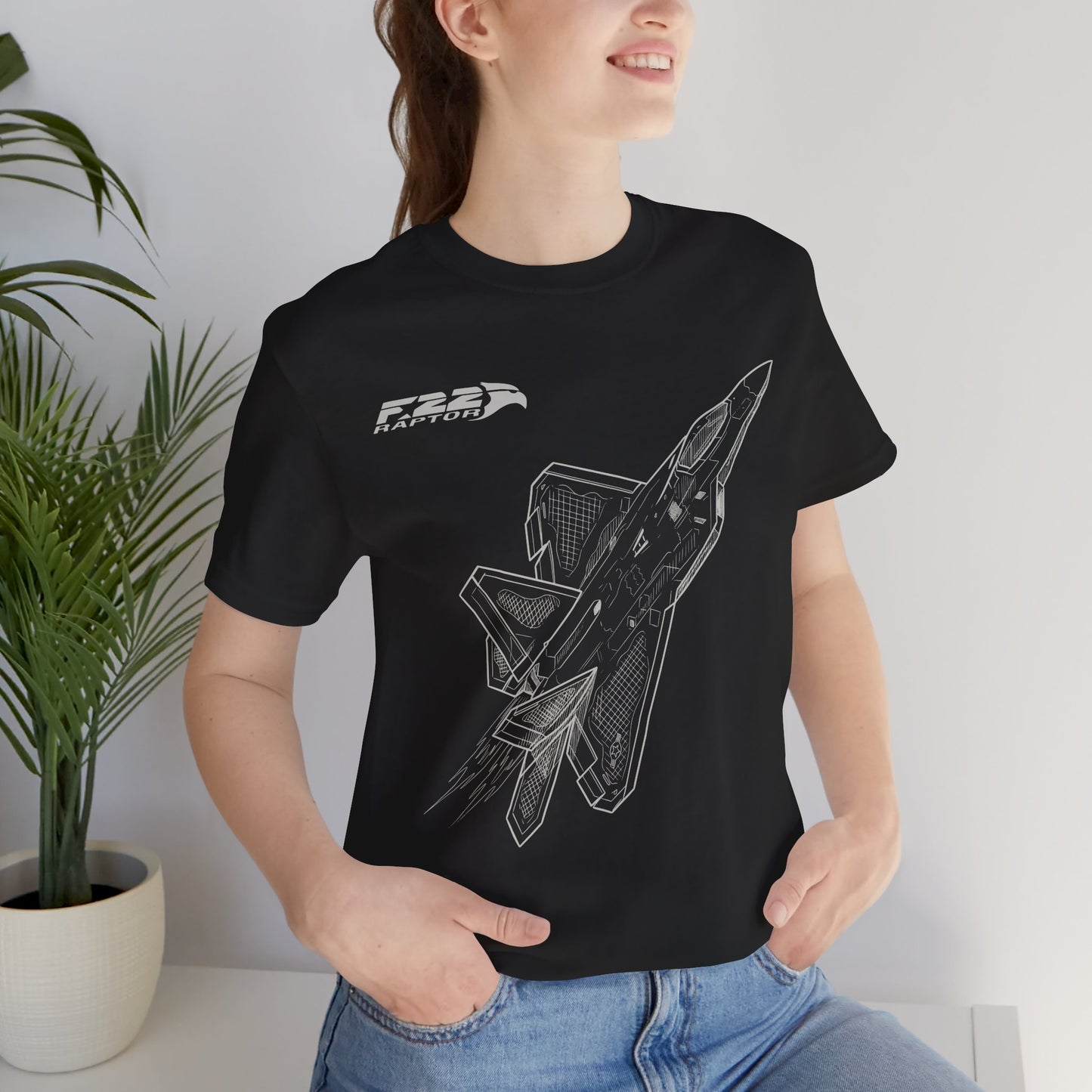 F-22 Raptor Fighter Jet T-Shirt – Stealth Air Superiority Aircraft Tee – Military Aviation Gift for Pilots & Avgeeks