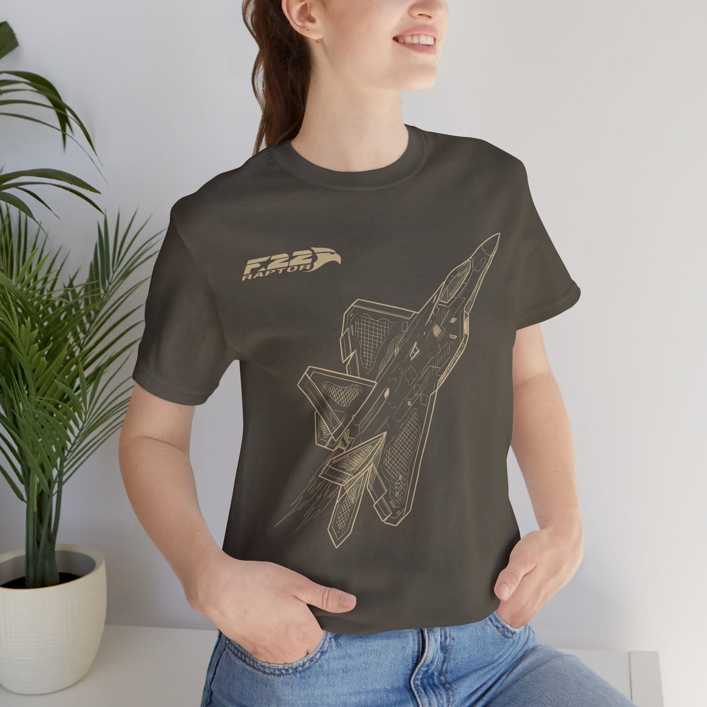 F-22 Raptor Fighter Jet T-Shirt – Stealth Air Superiority Aircraft Tee – Military Aviation Gift for Pilots & Avgeeks