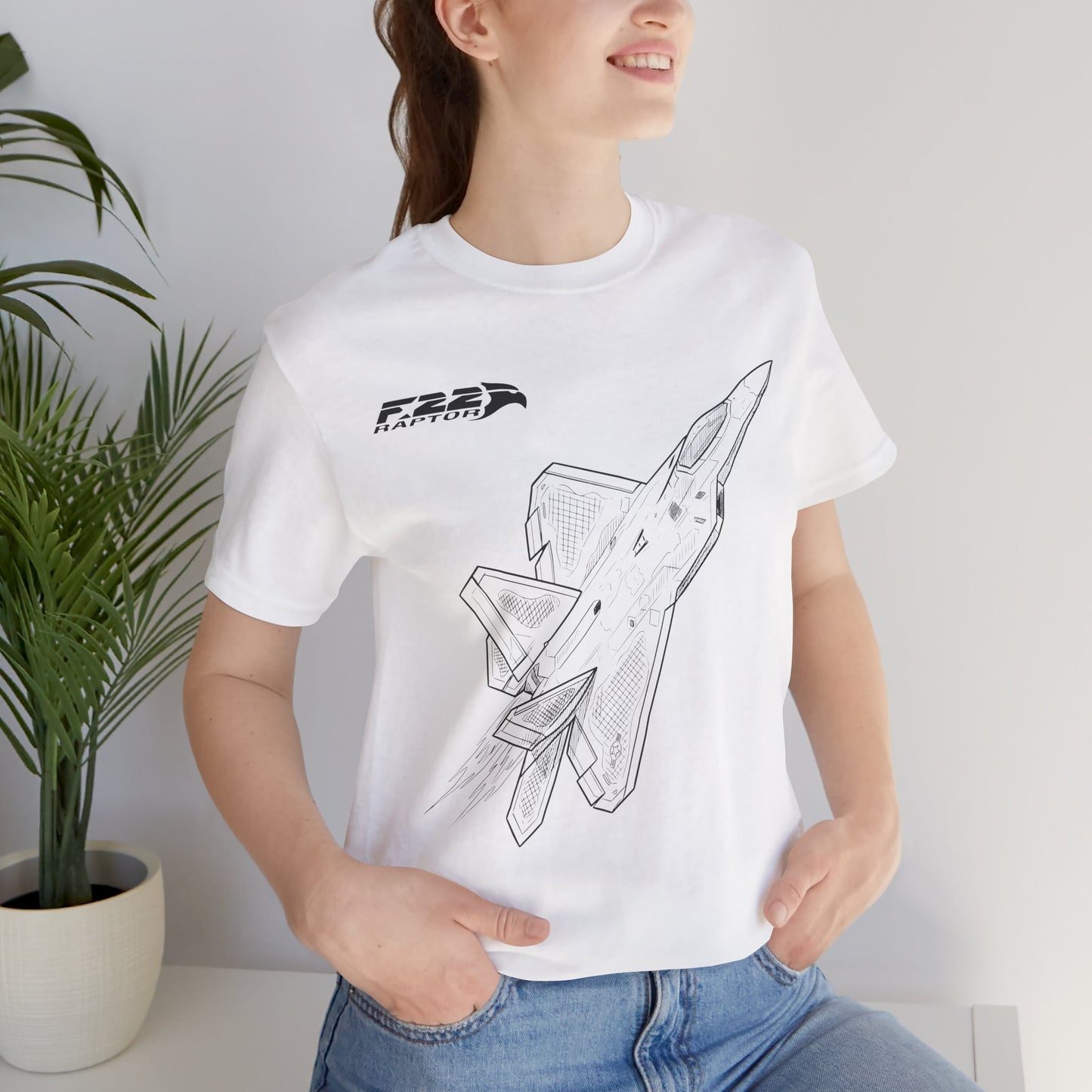 F-22 Raptor Fighter Jet T-Shirt – Stealth Air Superiority Aircraft Tee – Military Aviation Gift for Pilots & Avgeeks