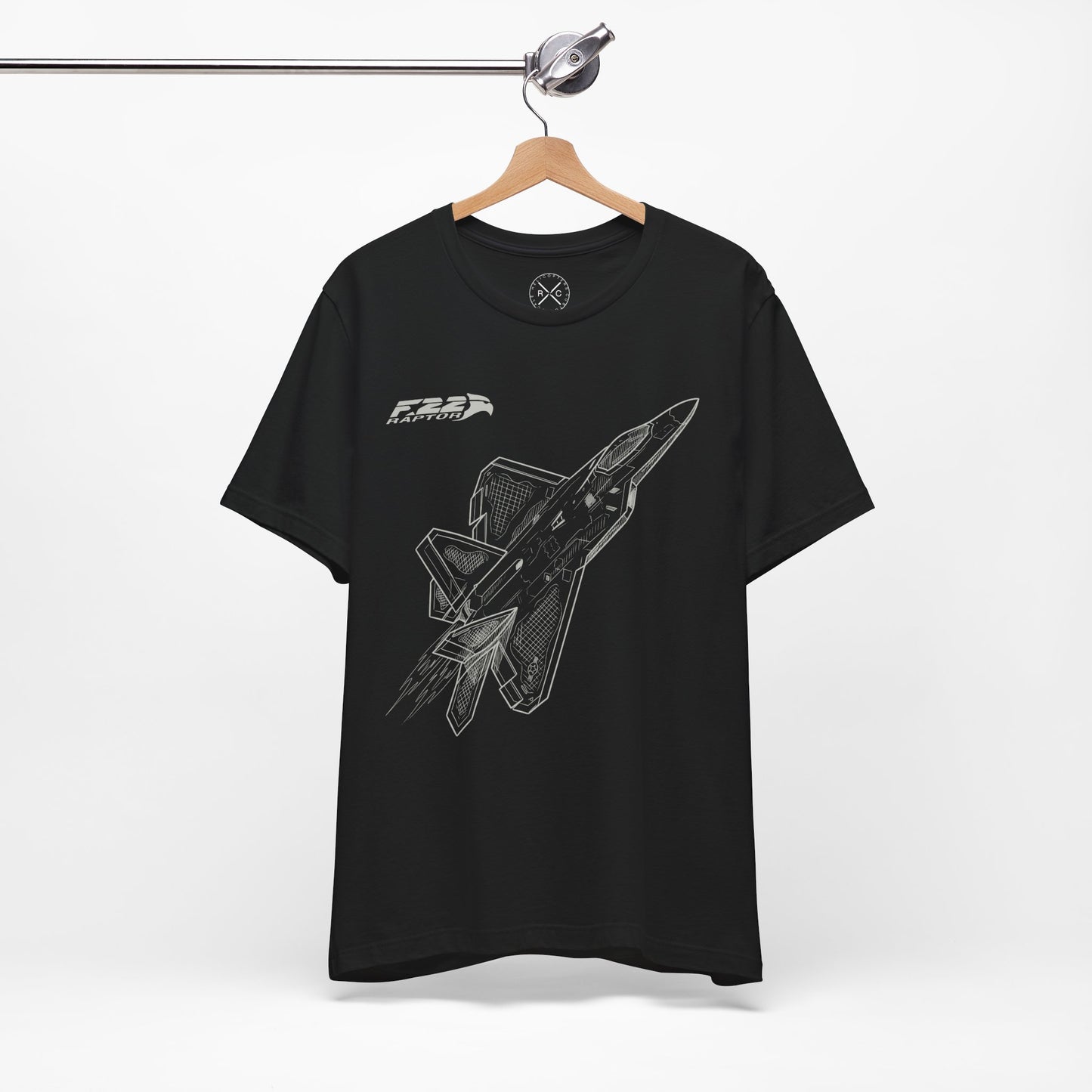F-22 Raptor Fighter Jet T-Shirt – Stealth Air Superiority Aircraft Tee – Military Aviation Gift for Pilots & Avgeeks