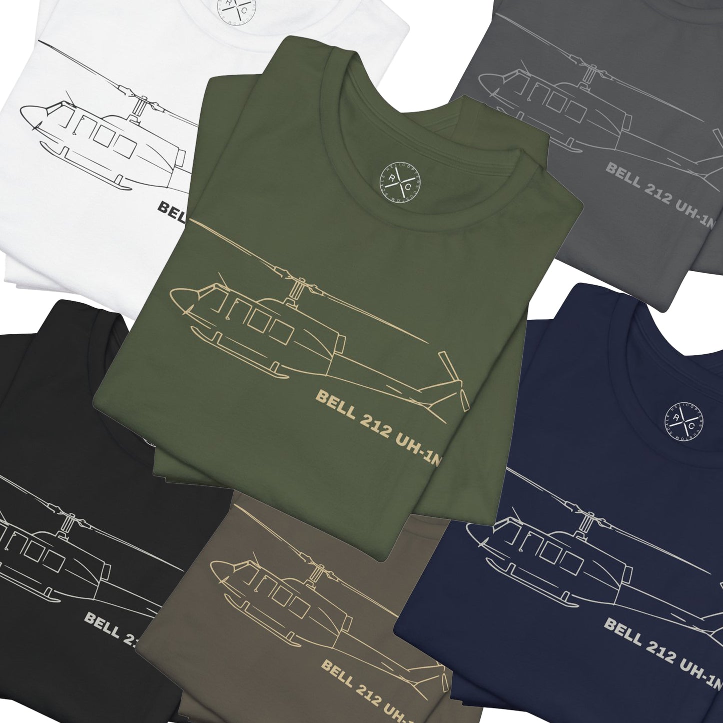 Bell 212 UH-1N Helicopter Shirt – Aviation T-Shirt for Pilots & RC Helicopter Fans – Bella Canvas Unisex Tee