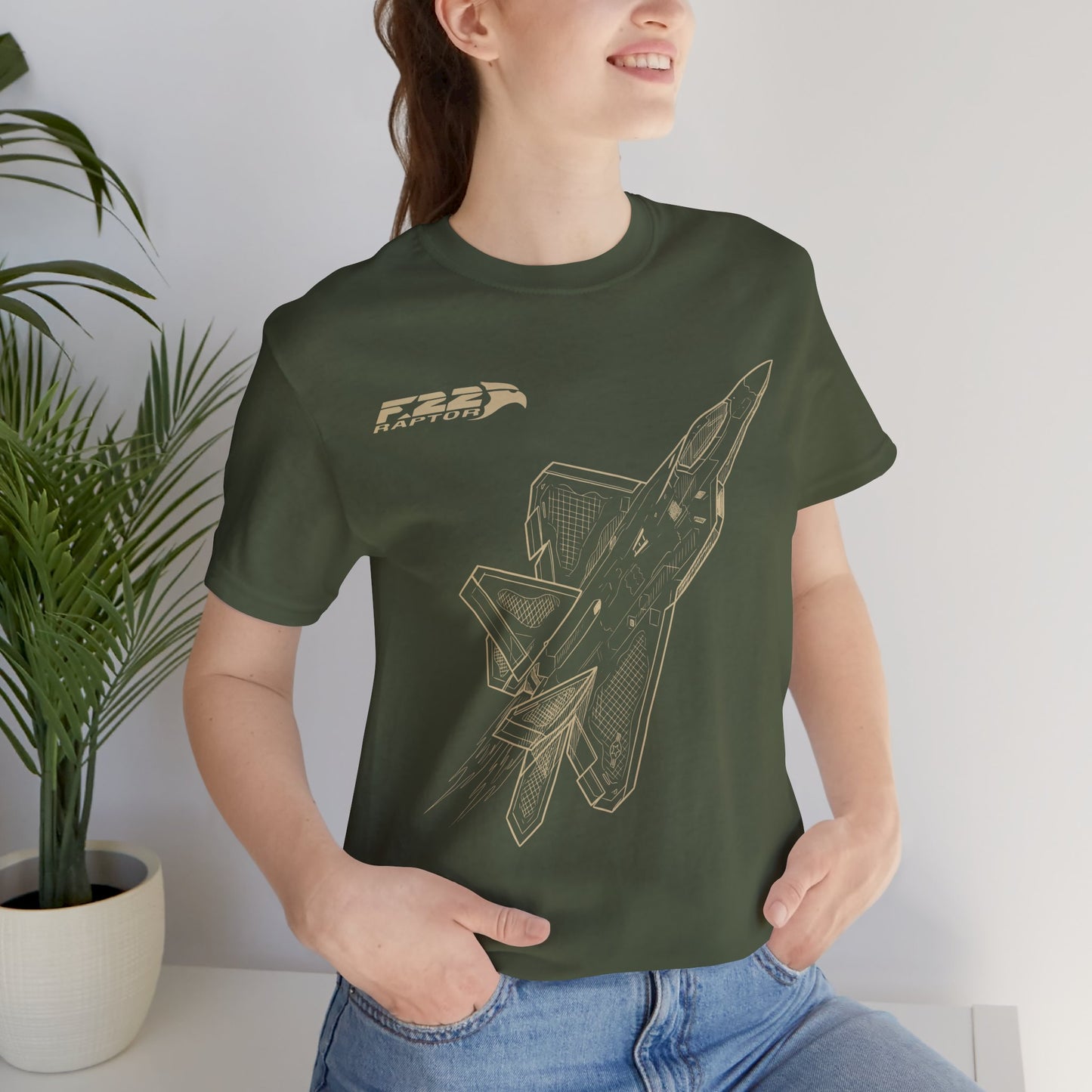 F-22 Raptor Fighter Jet T-Shirt – Stealth Air Superiority Aircraft Tee – Military Aviation Gift for Pilots & Avgeeks