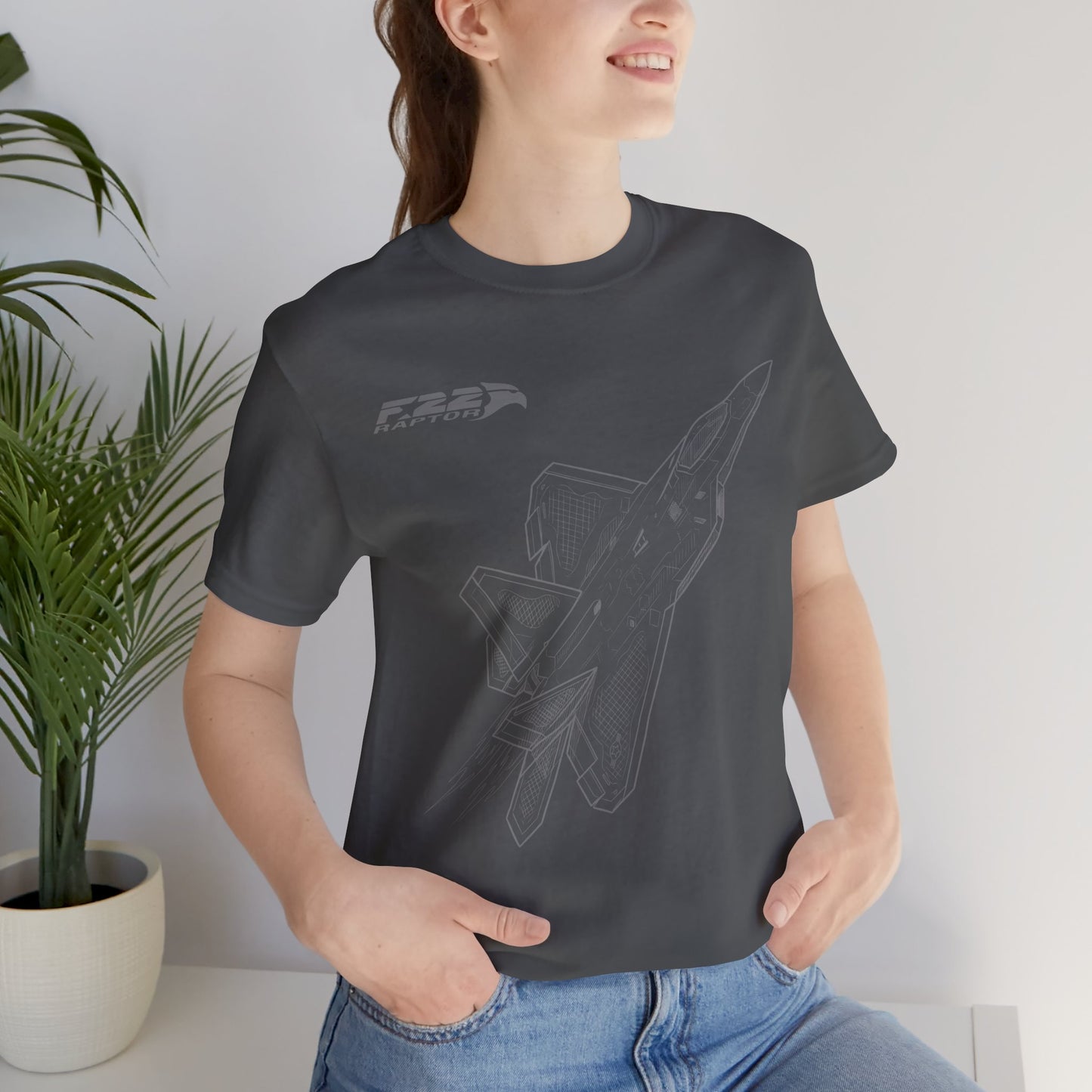 F-22 Raptor Fighter Jet T-Shirt – Stealth Air Superiority Aircraft Tee – Military Aviation Gift for Pilots & Avgeeks