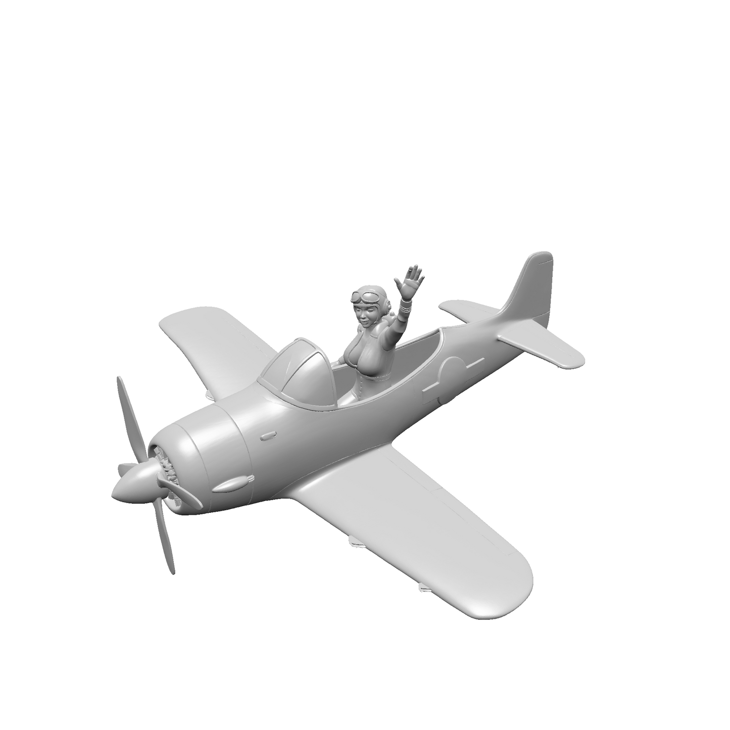Aviation Pin-Up STL Files – Vintage WWII Style Nose Art Pin-Up Girl Miniatures for 3D Printing | Resin & FDM Printable Figurines