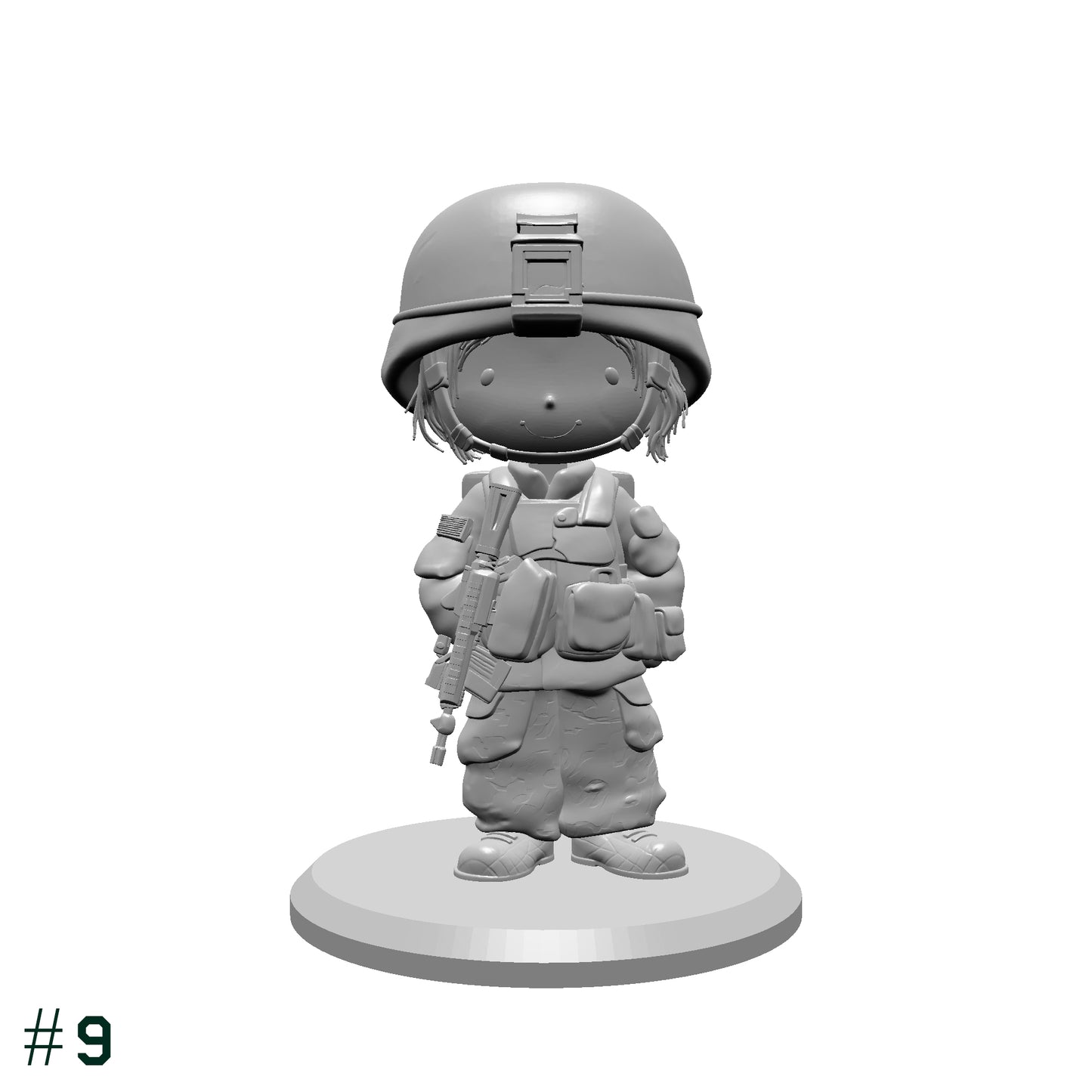 Toy Soldiers STL Bundle – 9 Miniature Soldier Models – Army Figures for 3D Printing – Tabletop Miniatures