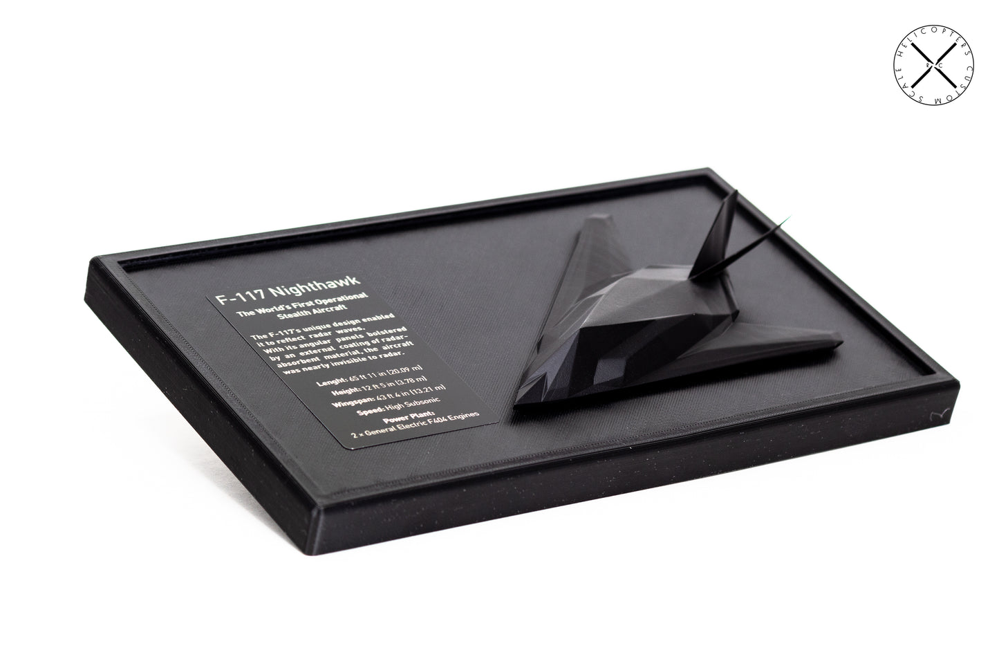 F-117A Nighthawk display frame for desk or wall