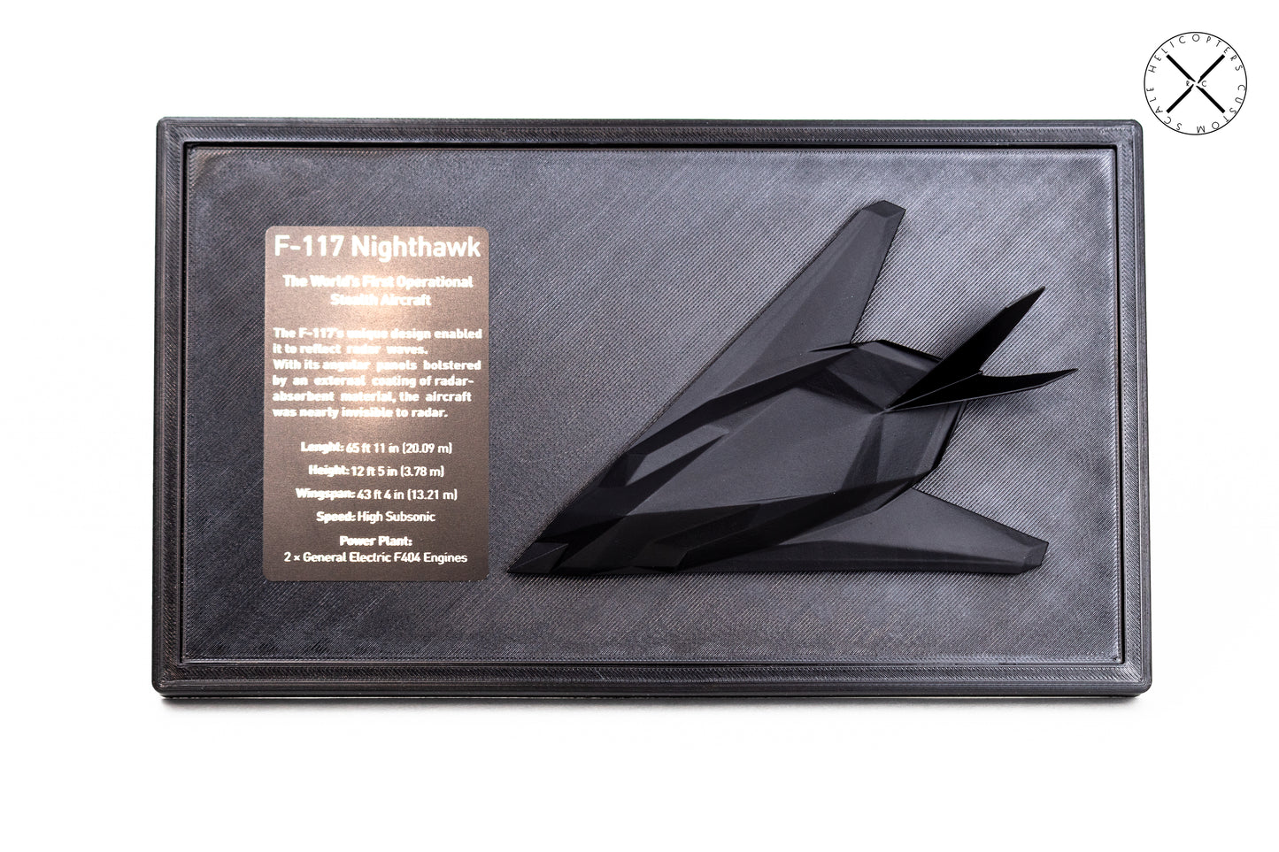 F-117A Nighthawk display frame for desk or wall