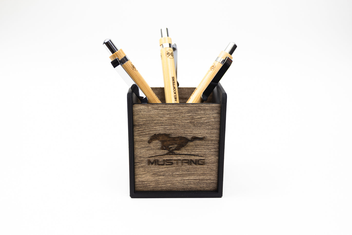 Laser Engraved Logo Desk Organizer | 3D Printed PLA Pen Cup | Custom Office Gift