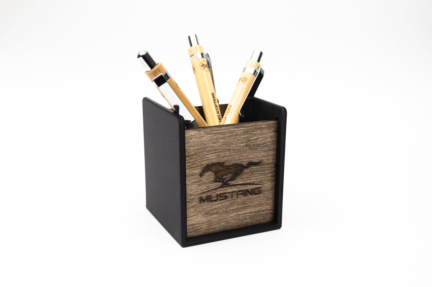 Laser Engraved Logo Desk Organizer | 3D Printed PLA Pen Cup | Custom Office Gift