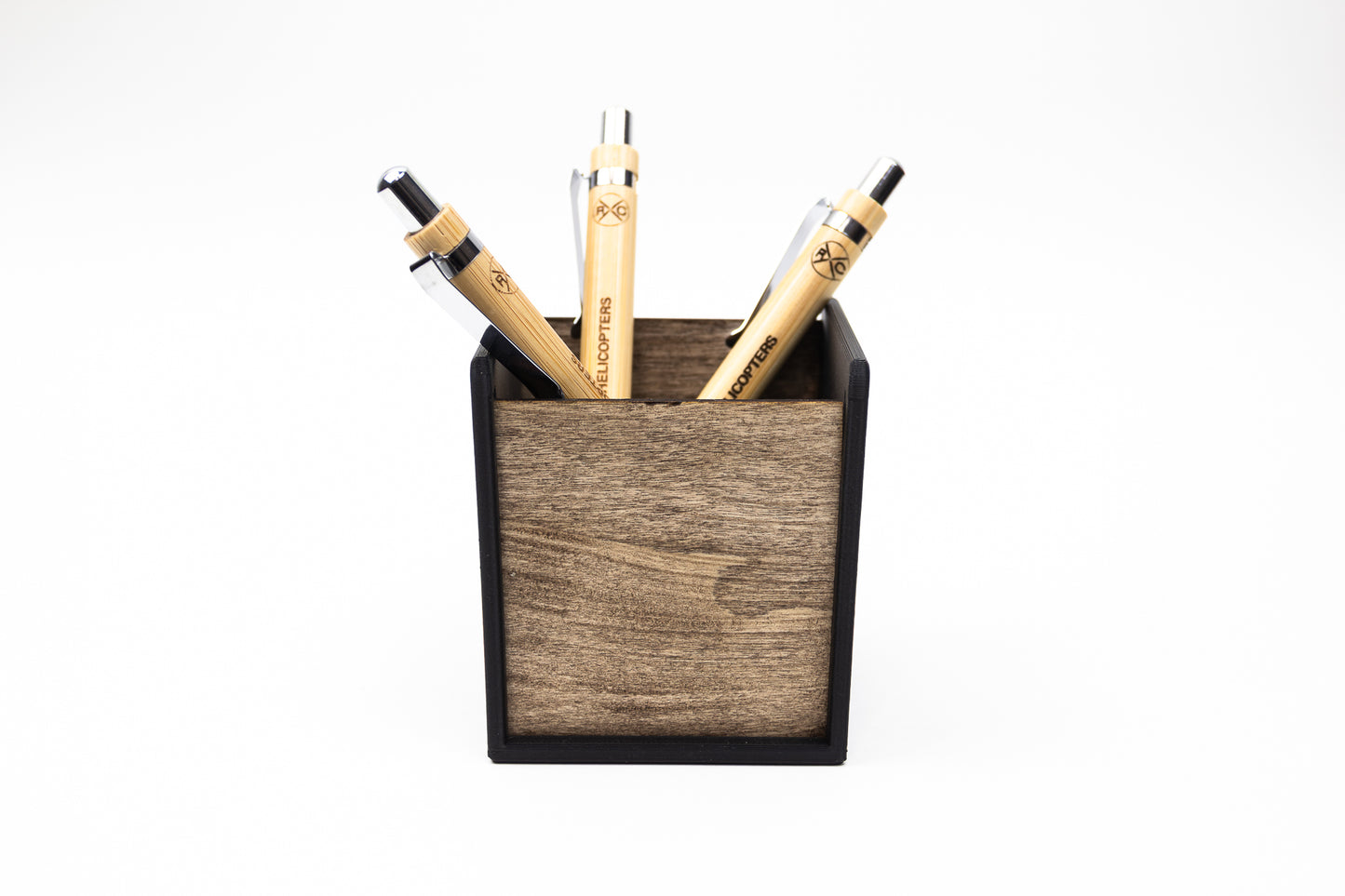 Laser Engraved Logo Desk Organizer | 3D Printed PLA Pen Cup | Custom Office Gift